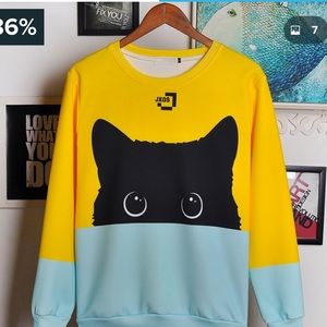 Cat crew neck